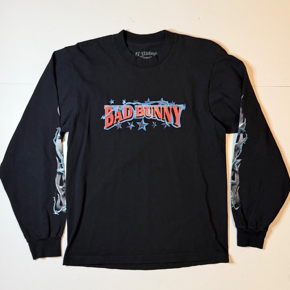 Bad Bunny El Ultimo Del Mundo Tour Merch Tshirt 2022 Black Size Small